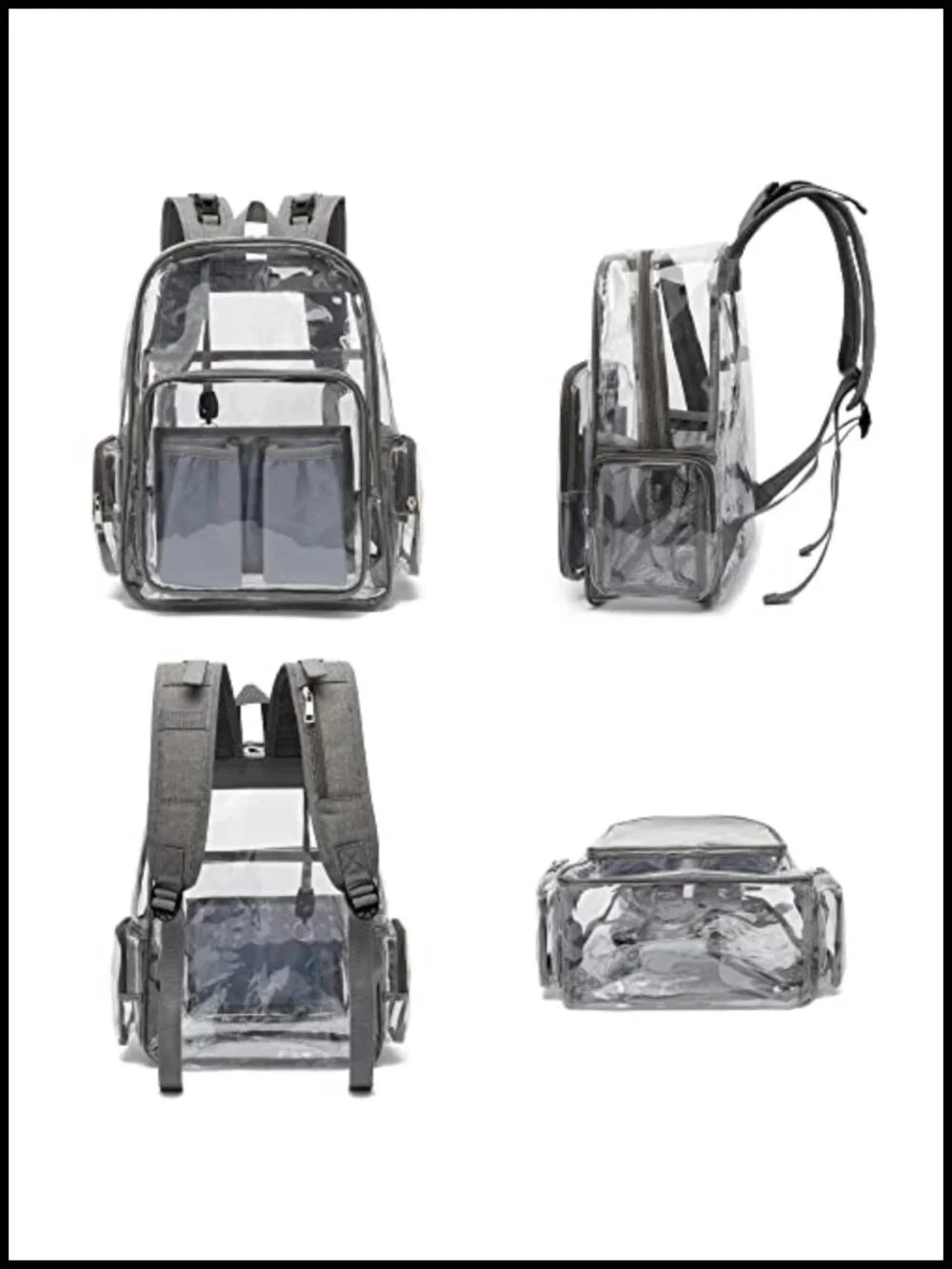 Clear Diaper Bag Backpack Waterproof PVC Mom Nappy Bags for Baby